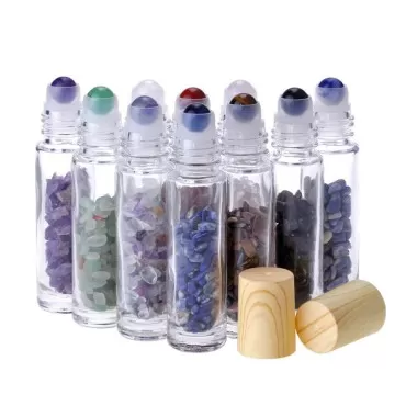 10Pcs Clear 10ml Thick Glass Roll on Bottles Vials...