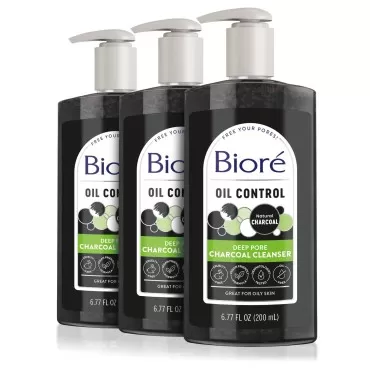 Bioré Charcoal Face Wash with Deep Pore Cleansing,...