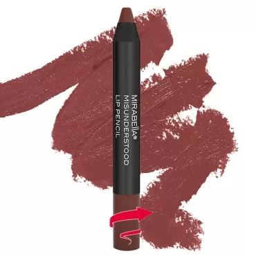 Mirabella Velvet Lip Liner Pencil, Misunderstood - Creamy & Long Lasting Lip Crayon - Matte Lip Liner & Crayon Stick - Flawless Finish, Smudgeproof & Easy-To-Use - Paraben & Gluten Free