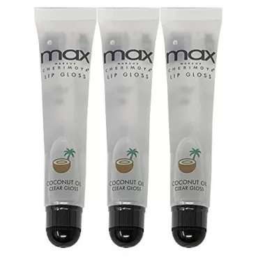 Cherimoya (3Pack) MAX Makeup Lip Polish Coconut Oil Clear Gloss