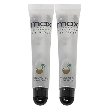 Cherimoya (2Pack) MAX Makeup Lip Polish Coconut Oil Clear Gloss