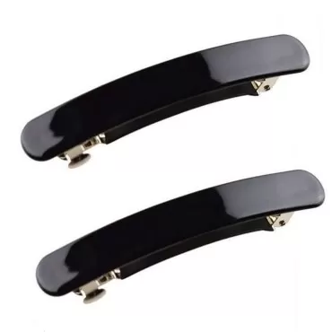 2 Pack Black Metal Spring Clips Barrette Bows Hair...