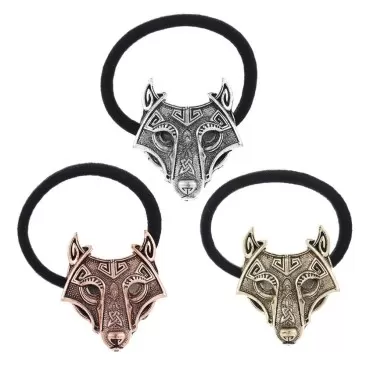 Lurrose 3pcs Christmas Hair Rope Vintage Retro Wolf Head Hairband Hair Ties Cute Ponytail Holder Hair Stretchy Xmas Hair Decoration for Women