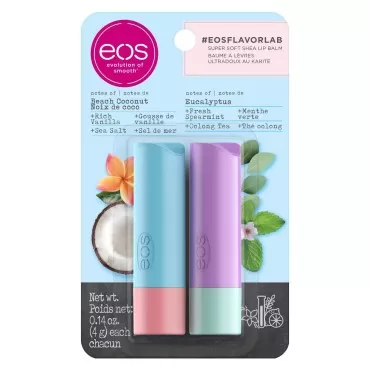 Beach Coconut & Eucalyptus 2-Pack Lip Balm...