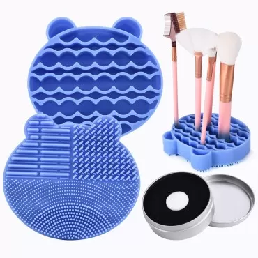 Silicon Makeup Brush Cleaning Mat with Brush Dryin...