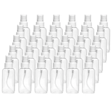 Anyumocz 30 Pack 30ml(1oz) Fine Mist Mini Clear Spray Bottles with Pump Spray Cap Refillable-Reusable Empty Plastic Bottles Travel Bottle for Essential Oils,Travel,Perfumes