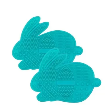 Makeup Brush Cleaning Mat, Futu Silicone Bunny Mak...