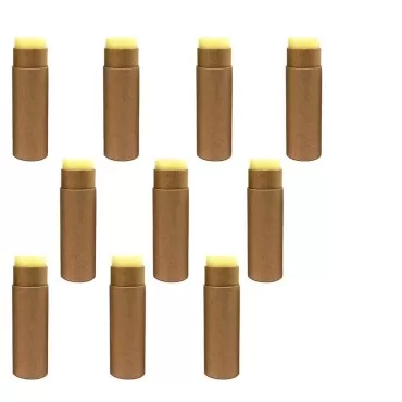 Paperboard Lip Balm Tubes,Push Paper Lipstick Tube Cardboard Krafts Lipstick Tube Empty Lip Balm Container For DIY Lip Balm,10pcs (Brown)