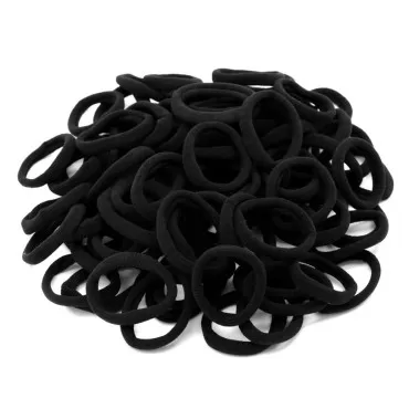 100 Pack Thick Elastics Hair Ties, Seamless Cotton...