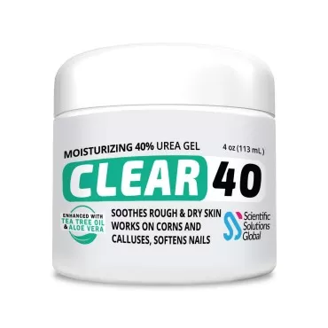 CLEAR 40, 40% Urea Gel, 4 oz w/Tea Tree & Coconut ...