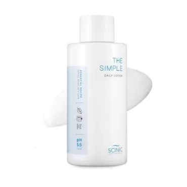 SCINIC The Simple Daily Lotion | Vegan Face Lotion for Sensitive and Irritated Skin | pH-Balanced Moisture Lotion with Madecassoside & Aloe Vera Leaf Juice | Korean Skin Care… (8.79 fl.oz)
