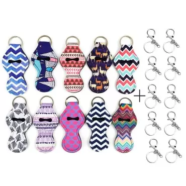 Thinvik 10 Pieces Chapstick Holder Keychain with 2...