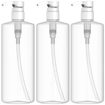 EZPRO USA Empty Shampoo Pump Bottles 32 oz BPA Free, Food Safe, PET Clear Plastic Cylinder Refillable Bottle, Wide Mouth 32mm, for Lotions, Soaps, Oils, Sauces, DIY Laundry Detergent, 32oz Pack of 3
