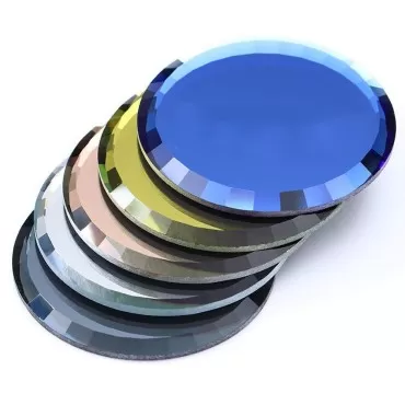 5Pcs Mirror Empty Nail Art Palettes Plate Round Gl...