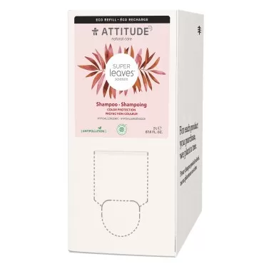 ATTITUDE Colorlast Shampoo, EWG Verified, Dermatologically Tested, Plant- and Mineral-Based Ingredients, Vegan and Cruelty-free, Avocado Oil and Pomegranate, Bulk Refill, 67.62 Fl Oz