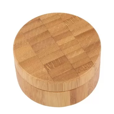 Loose Powder Box Powder Container Makeup Powder Box Bamboo Empty Subpackage for Ladies Women Powder Brush Powder Puff Box