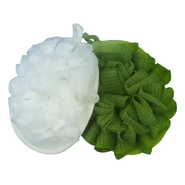 2 Pack Exfoliating Bath Shower Spa Pouf Mesh Flowe...