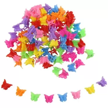 LOAVER Hair Clips Claw Butterfly Style Barrettes Assorted Color Mini Jaw Clip Hair Accessories for Women and Girls-100