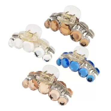 YAIKOAI 4 Pack Hair Claw Clips Crystal Gems Glitte...