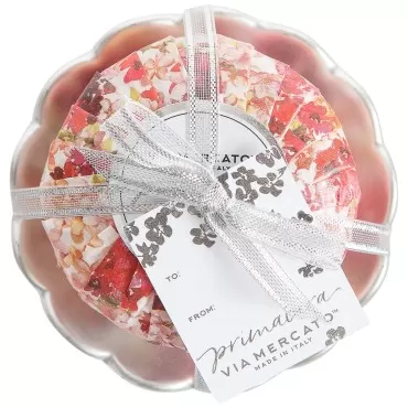 Via Mercato Primavera Spring Blossoms Collection Soap & Dish Set, Red Currant Blossom, 100 Gram, 6021