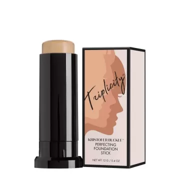 KRISTOFER BUCKLE Triplicity Perfecting Foundation Stick, 0.4 oz. | Primes Skin, Provides Buildable Coverage & Has A Soft-Focus Effect | Medium (Warm)