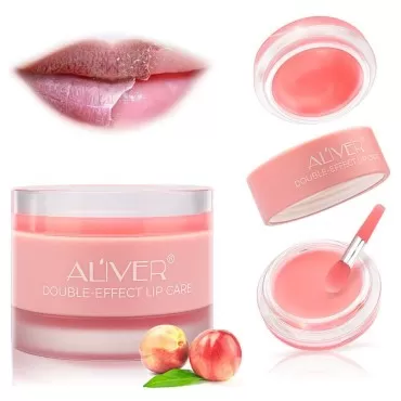 Lip Sleeping Mask, Lip Scrub and Lip Mask with Dou...
