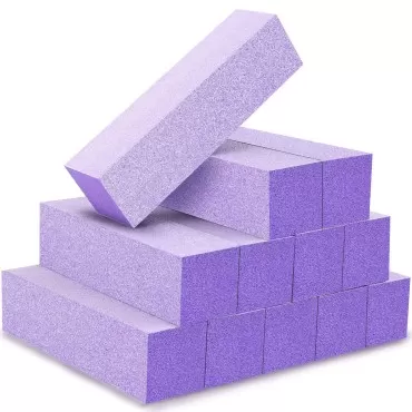 Maryton Nail Buffer Blocks, Professional 4 Way Buffing Block Files 100/180 Medium Grit for Natural and Acrylic Nails, 12 PCS