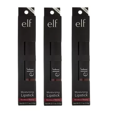Pack of 3 e.l.f. Moisturizing Lipstick, Bordeaux Beauty 826453