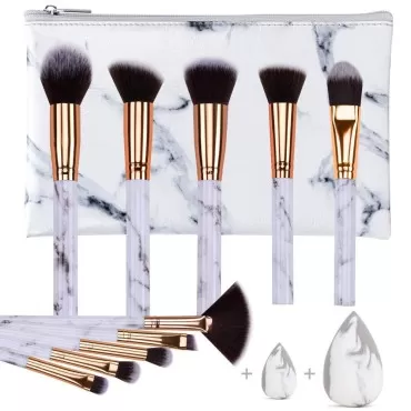 HEYMKGO Makeup Brushes Professional Marble Makeup ...