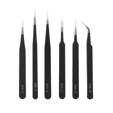 6PCS - YURROAD Multifunctional Stainless Tweezers ...