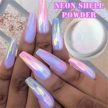 1 Piece Mermaid Nail Glitter Powder Pearl Shell Sh...