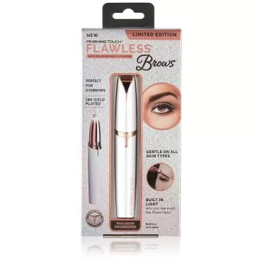 Finishing Touch Flawless Brows Eyebrow Pencil Hair Remover and Trimmer, White Glitter