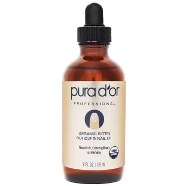 PURA D'OR Organic Nail & Cuticle Oil (4oz) - Enric...