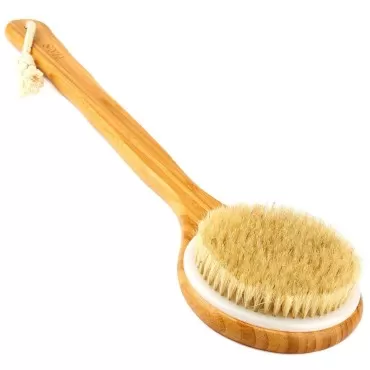 AnHua Natural Bristle Middle Long Handle Wooden Sh...