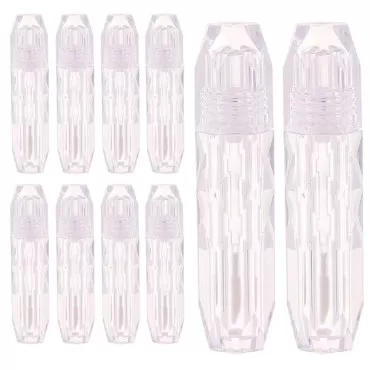 RONRONS 10 Pieces Clear Crystal Empty Lip Gloss Tu...