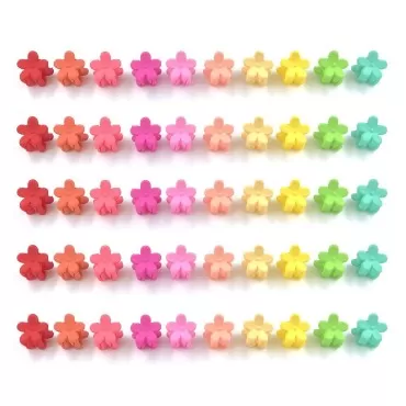 100 Pack Flower Hair Claw Clips Mini Small Hair Ja...