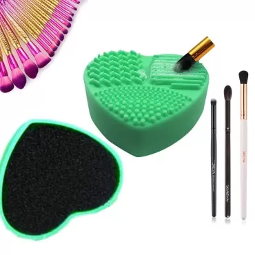 Makeup Brush Cleaning Mat 2 PCS?Color Removal Spon...