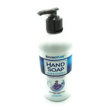 EnviroPure French Lavender Hand Soap, Aloe & Vitamin E, Cleanses and Soothes Dry Skin, French Lavender, 16 Fl Oz