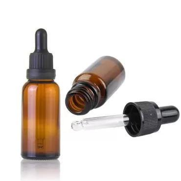 GBSTORE 5 Pcs Essential Oil Bottles, Amber Glass Dropper Bottles with Glass Eye Droppers, for Essential Oils,Perfumes & More Liquids,Leakproof Travel Bottles(15 ml)