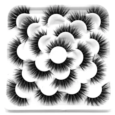 VGTE False Eyelashes Handmade Dramatic Thick Cross...