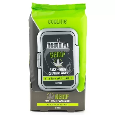 Men's Hemp Face + Body Cleansing Wipes - 60ct