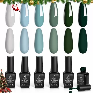 Beetles Blue Green Gel Nail Polish Set - 6 Colors ...