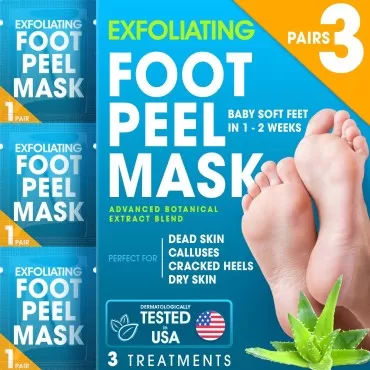 Foot Peel Mask Callus Remover (3 Pack), Moisturize...