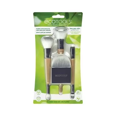 EcoTools Love Your Skin Makeup Brush Kit, with Fla...
