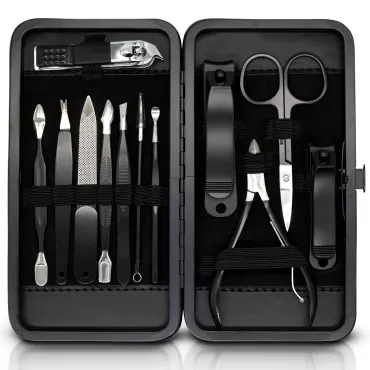 ASH ISLAND Nail Clippers Set - Black Stainless 12 ...