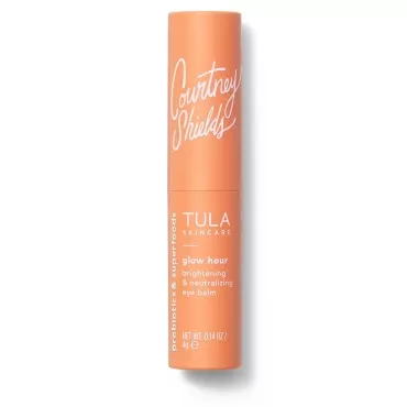 TULA Skin Care Glow Hour Brightening & Neutralizing Eye Balm | Dark Circle Under Eye Treatment, Instantly Hydrate and Brighten Undereye Area, Portable and Perfect to Use On-the-go | 0.14 oz.