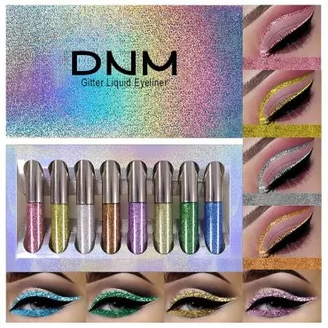 8 Colors Liquid Glitter Eyeliner Sets delineadores...