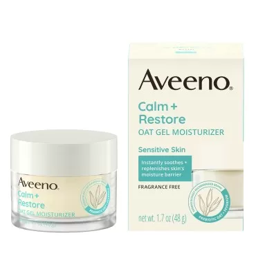 Aveeno Calm + Restore Oat Gel Facial Moisturizer f...