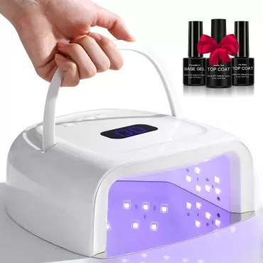 60W Rechargeable UV LED Nail Lamp, Faster Wireless...