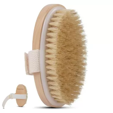 Dry Skin Body Brush - Adjustable Strap - Natural B...